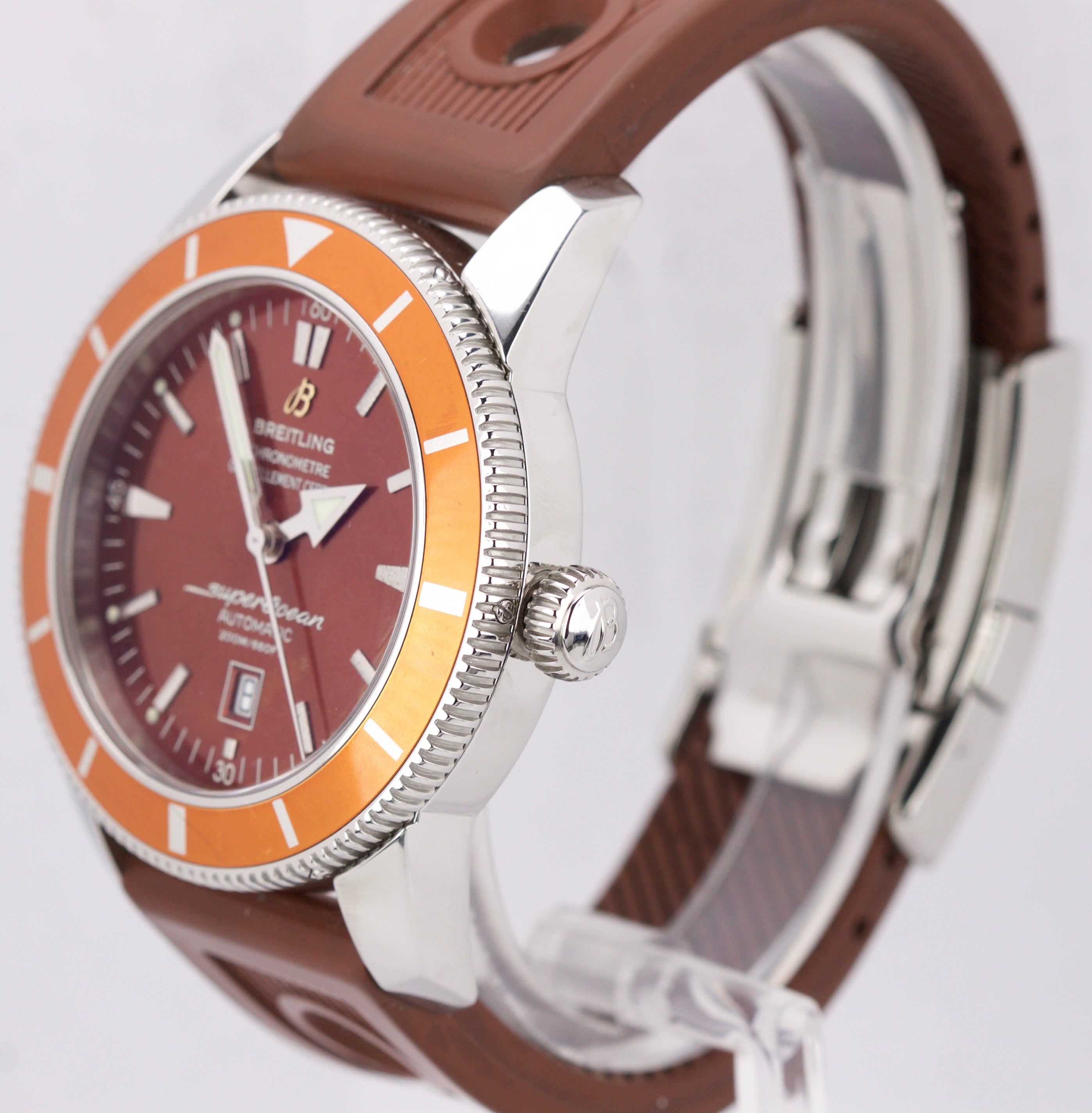 Breitling SuperOcean Heritage 46 Orange Bronze A17320 46mm Steel Swiss Watch