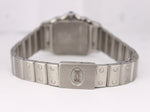Ladies Cartier Santos 9057930 Ivory White 24mm Quartz Stainless Swiss Watch