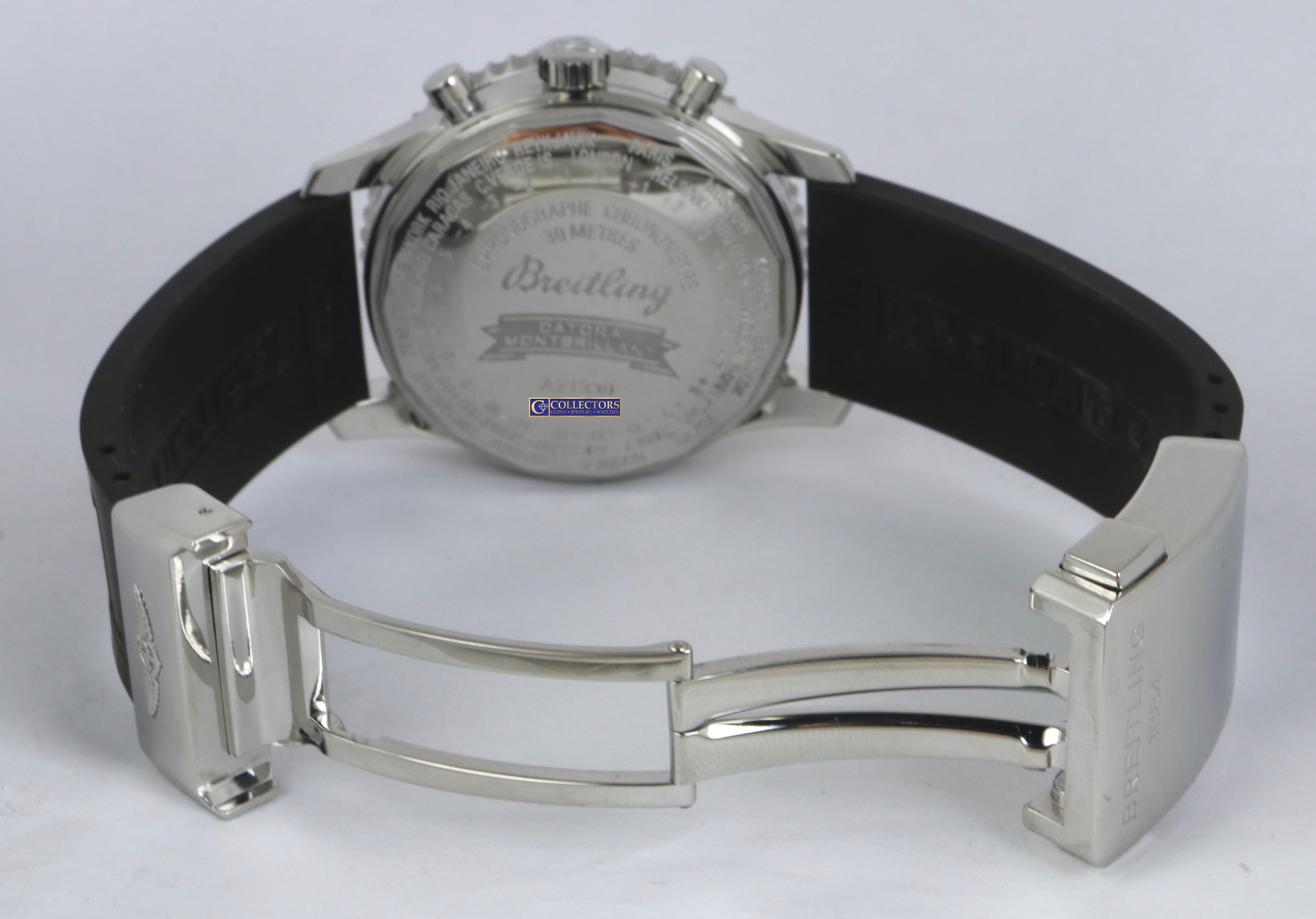 Breitling Datora Montbrillant Panda White Chronograph Stainless Auto A21330 43mm