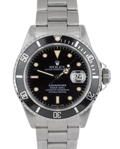 1994 Rolex Submariner Date ORIGINAL PATINA FADED 16610 Stainless 40mm Watch