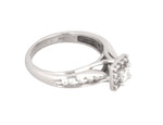 Women's Modern 10k White Gold 0.16 CT Princess Cut Diamond Engagement Ring