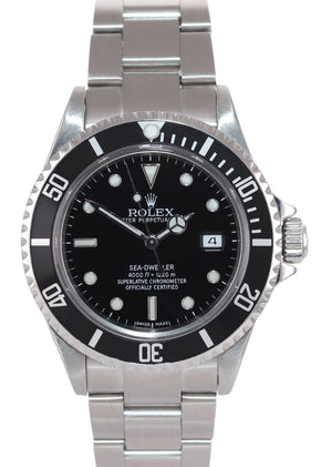2005 Rolex Sea-Dweller Steel 16600 Black Dial Date 40mm No holes Watch Box