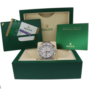 2019 NEW PAPERS Rolex Explorer 2 42mm 216570 Polar White Dial Steel Watch Box
