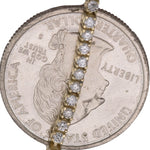 Ladies Elegant 14K Yellow Gold 1.96ctw Diamond 2mm 7.25" Tennis Bracelet