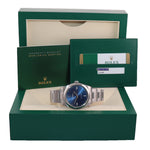 2019 PAPERS Rolex Oyster Perpetual Steel 39mm Blue Dial 114300 Watch Box