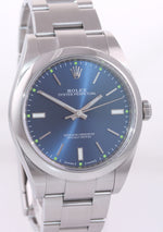 2019 PAPERS Rolex Oyster Perpetual Steel 39mm Blue Dial 114300 Watch Box