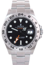 2015 PAPERS Rolex Explorer II 42mm 216570 Black Dial Steel GMT Date Watch Box