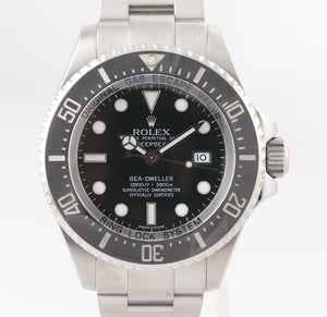 2010 PAPERS Rolex Sea-Dweller DEEPSEA 116660 Steel 44mm Black Ceramic Dive Watch