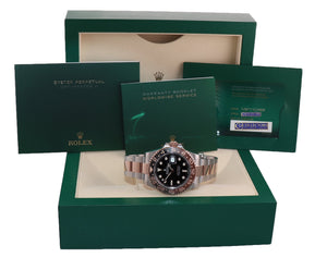 NEW 2021 PAPERS Rolex GMT Master Root Beer Rose Gold 126711 Watch Box