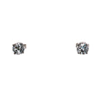 Modern 14k White Gold 1.50ctw Diamond Stud Earrings