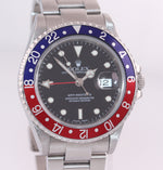 2003 Rolex GMT-Master 2 Pepsi 40mm Steel 16710 NO HOLES CASE Black Watch Box