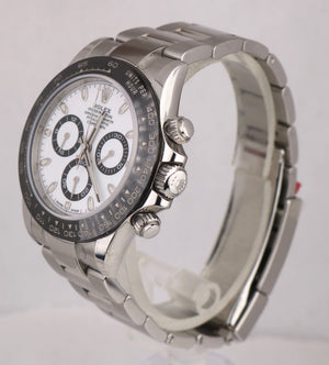 2019 Men's Rolex Daytona Cosmograph 116500 LN Chronograph 40mm White Steel Watch