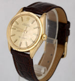 RARE 1972 Rolex Oyster Perpetual Mosaic Brick 34mm 14K Yellow Gold Watch 1007