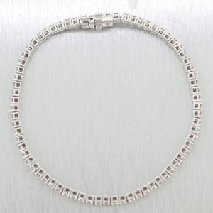 Modern 14k White Gold 2.65ctw Diamond Tennis Bracelet