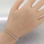 Modern 14k White Gold 2.65ctw Diamond Tennis Bracelet