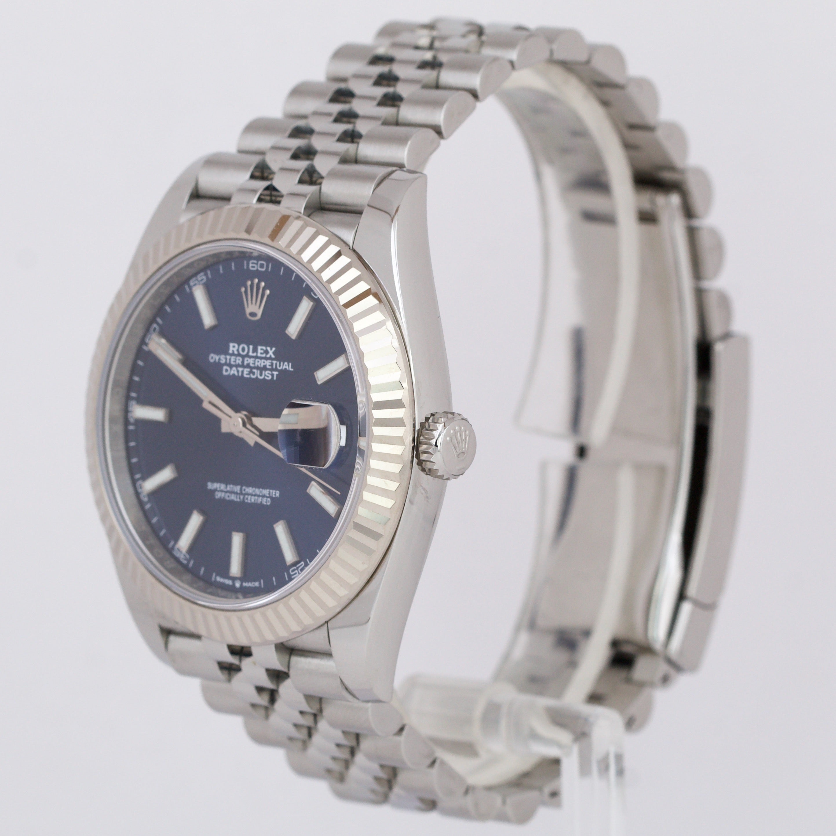 Rolex DateJust 41 Blue Stainless Steel Jubilee 41mm Watch 126334 BOX & PAPERS