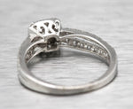Ladies 14K White Gold 0.94ctw Princess Cut Diamond Split Band Engagement Ring