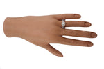 Ladies 14K White Gold 0.94ctw Princess Cut Diamond Split Band Engagement Ring