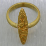 1920's Antique Art Nouveau 18k Yellow Gold Flower Ring