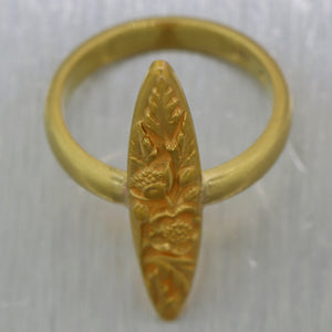 1920's Antique Art Nouveau 18k Yellow Gold Flower Ring