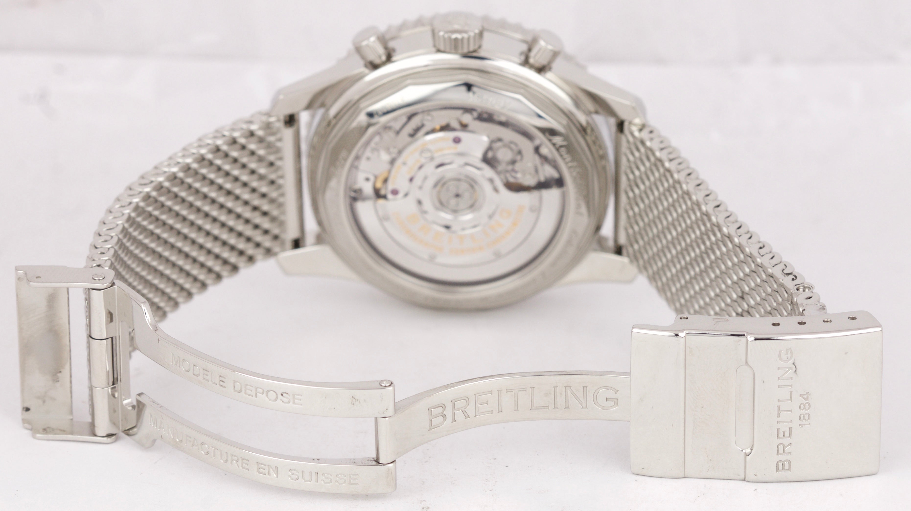 Breitling Montbrillant 01 Chronograph Automatic Steel White Date 40mm AB0131