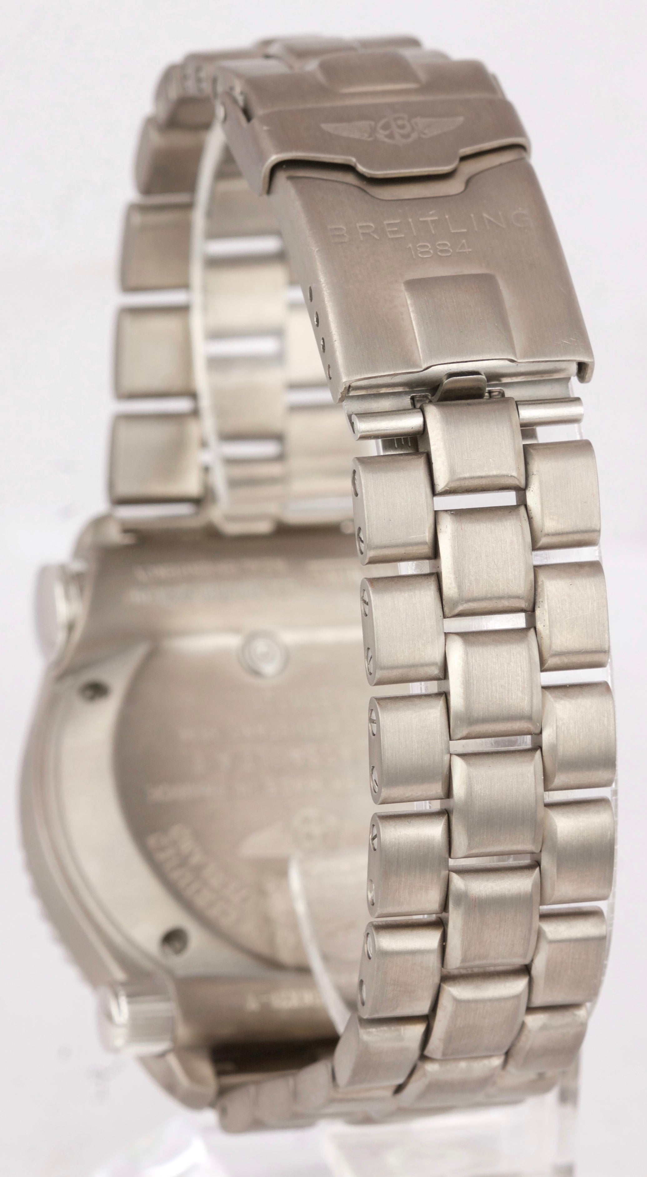 Men's Breitling Emergency Mission Titanium E56121 BLUE 43mm Quartz Watch E56321