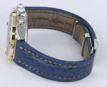 MINT Breitling Chronomat Chronograph Two-Tone 18K Gold D13352 39mm Blue Watch