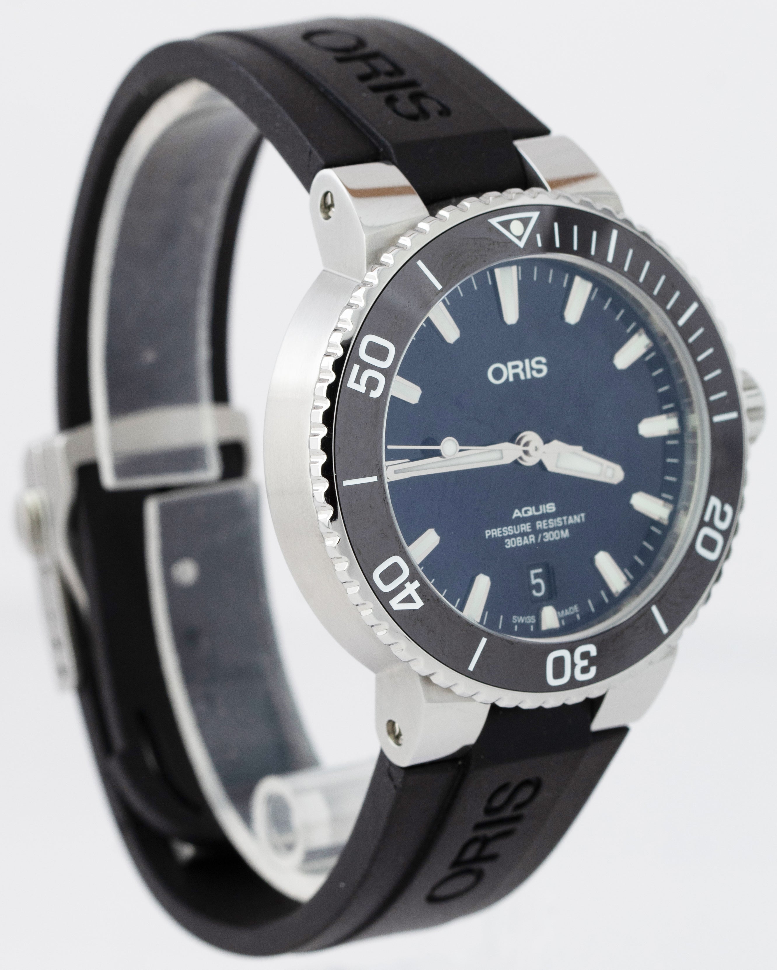 Oris Aquis Blue 39mm Steel Dive Watch 01 733 7732 4135-07 4 21 64FC BOX CARD