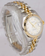 MINT Ladies Rolex DateJust Diamond Two-Tone Gold 26mm Jubilee Watch 179173 B+P