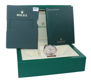 Rolex DateJust Turn-O-Graph 116261 Rose Gold Two Tone Silver 36mm Jubilee Watch