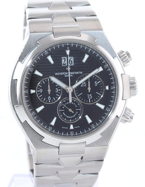 Vacheron Constantin Overseas 49150 42mm Black Steel Chronograph Date Watch