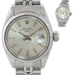 Rolex Date 6919 Silver Stick 26mm Stainless Ladies Jubilee Date Watch