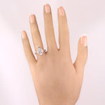 1930's Antique Art Deco 14k White Gold 0.17ctw Diamond & Sapphire Ring