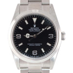 MINT PAPERS Rolex Explorer I Black 36mm 114270 Y Serial Steel Black Arabic Watch Box