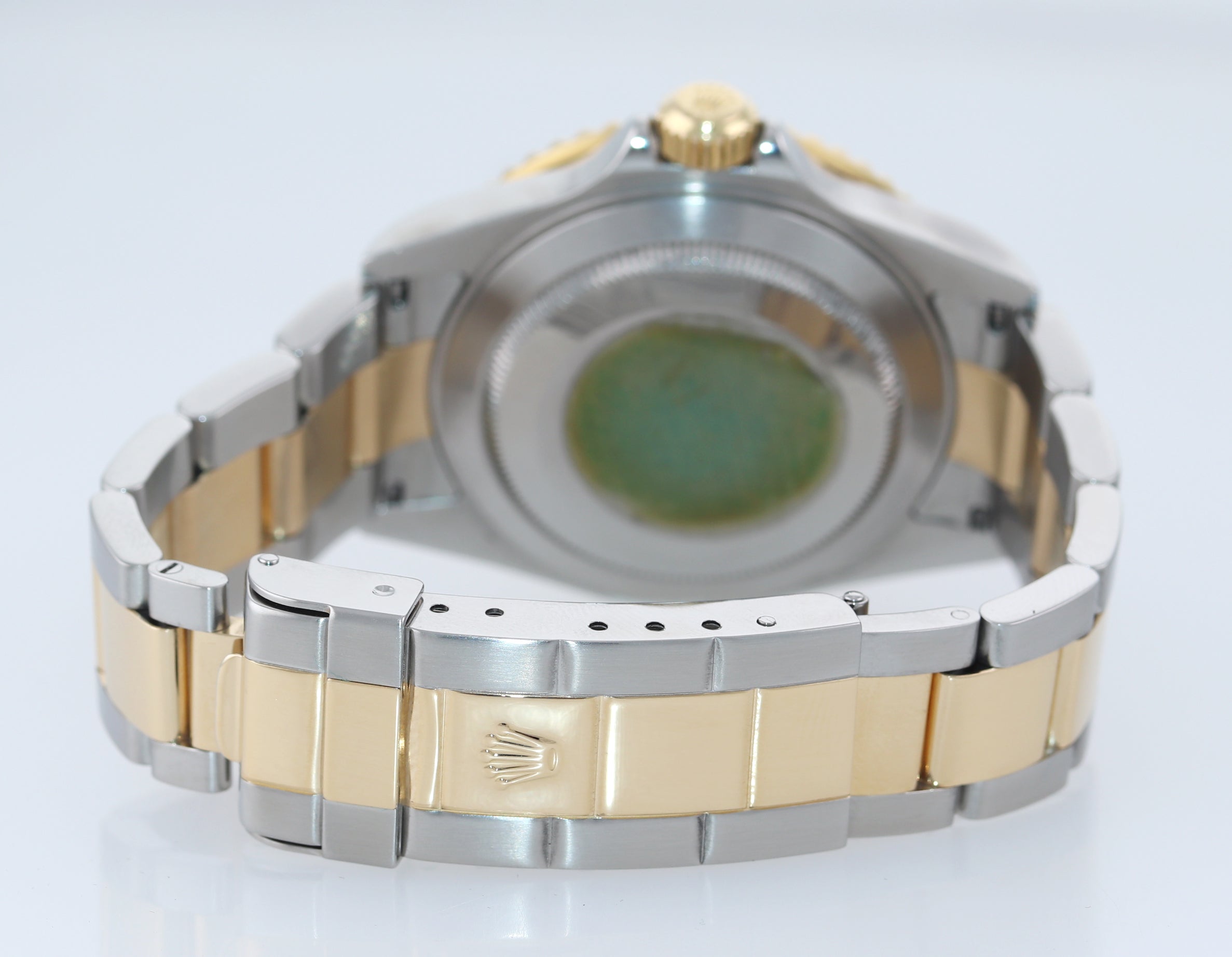 2006 Rolex Submariner 16613 SERTI DIAMOND Two Tone 18k Gold Watch Gold Buckle