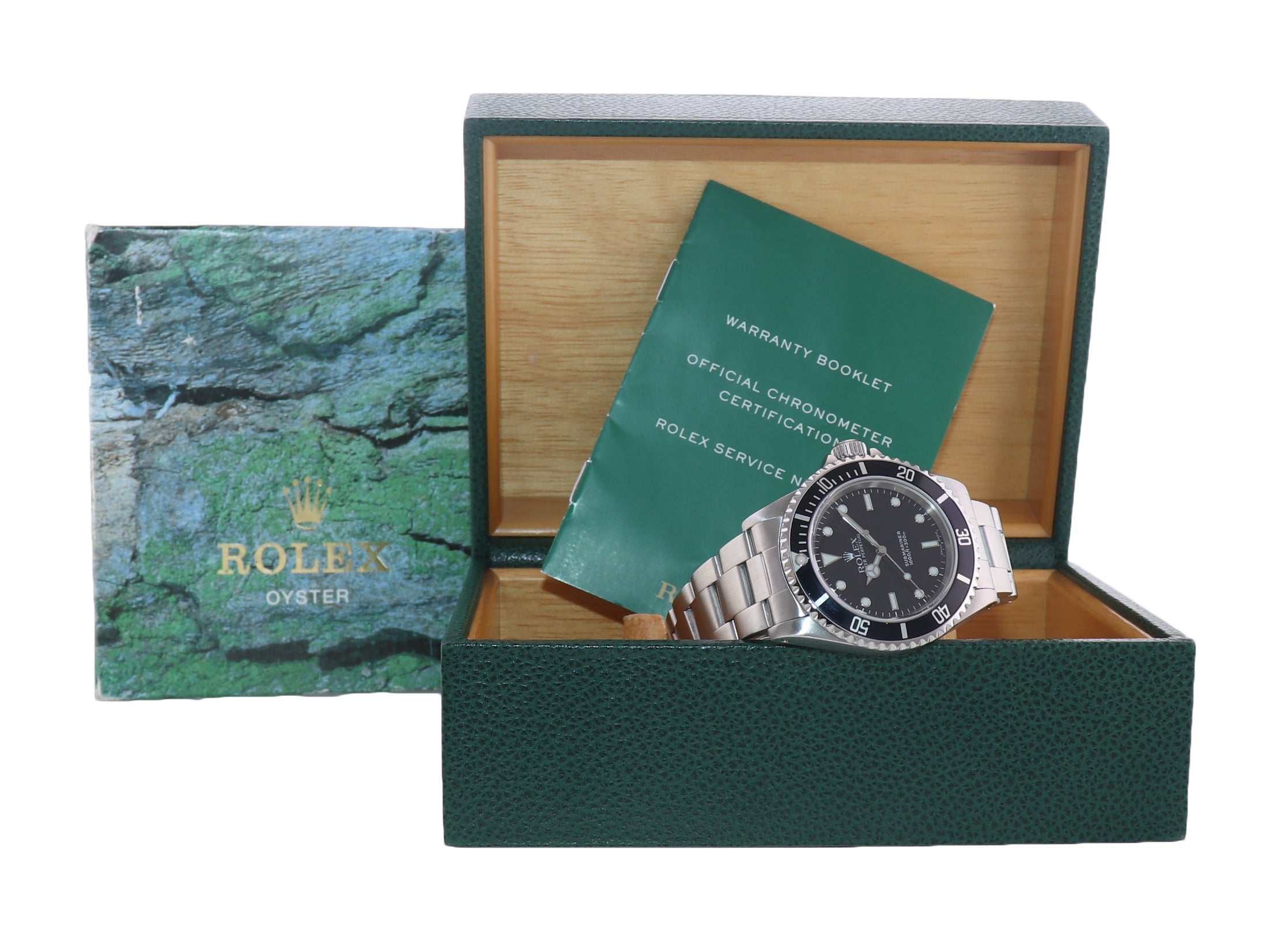 1999 Rolex Submariner No-Date 2 line dial 14060 Steel Black 40mm Watch Box