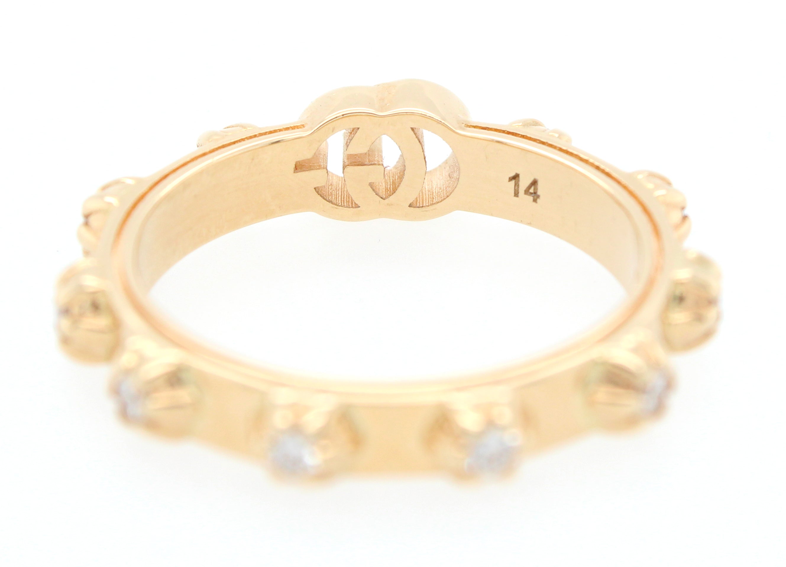 Gucci 0.50ctw Diamond GG Band Ring in 18k Yellow Gold | Size 14