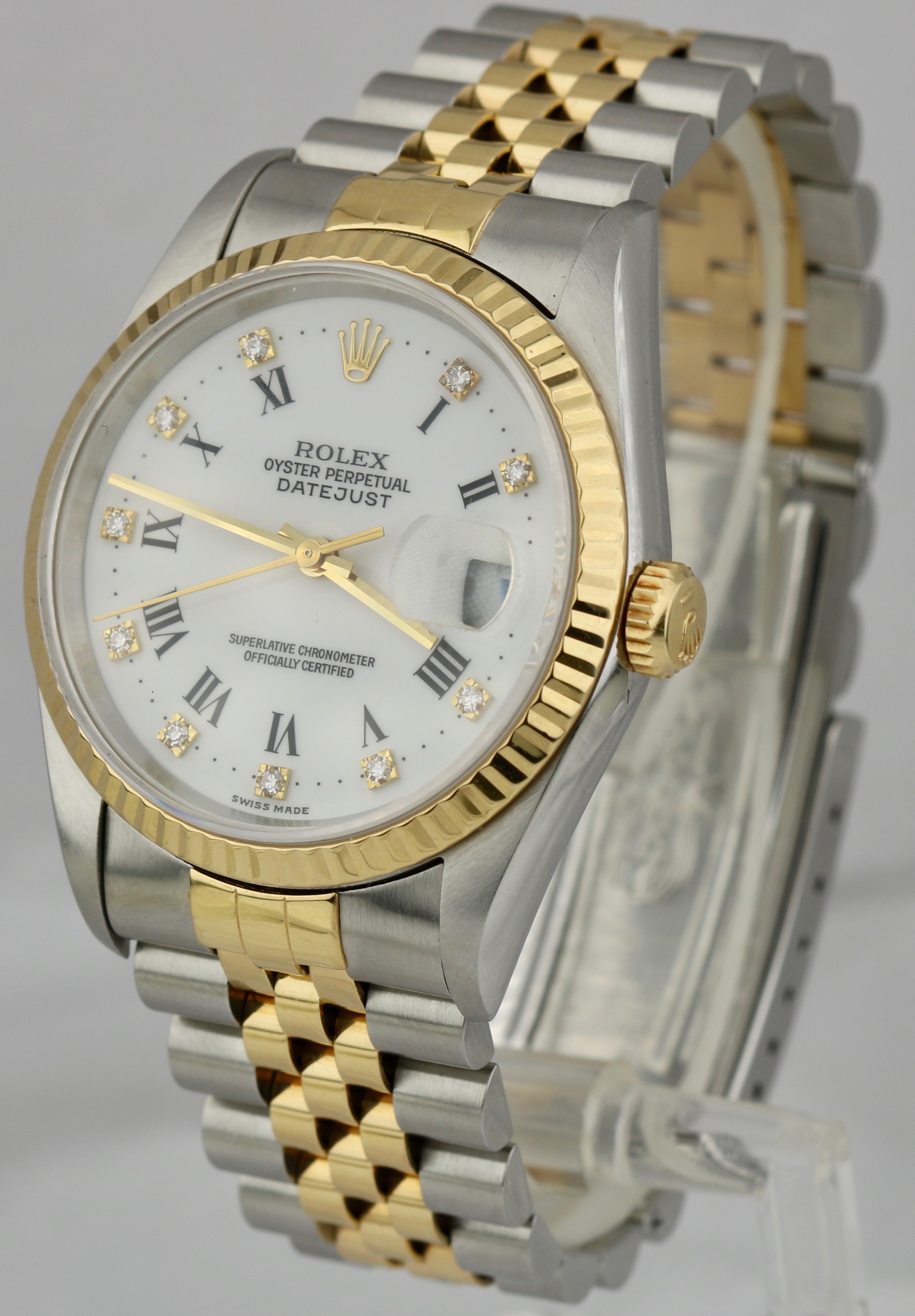 Rolex Datejust 16233G - Factory Diamond Dial. — Danny's Vintage Watches