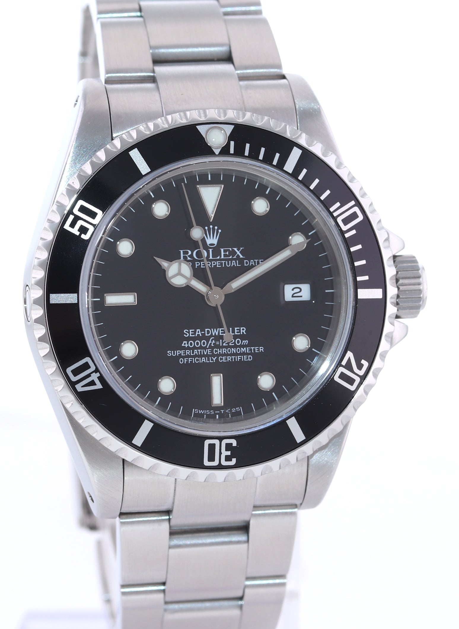 PAPERS Rolex Sea-Dweller Steel Date 16600 40mm Date Black Diver Watch Box