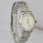 Vintage Rolex Air King Silver Patina Stainless 34mm Oyster Automatic Watch 5500
