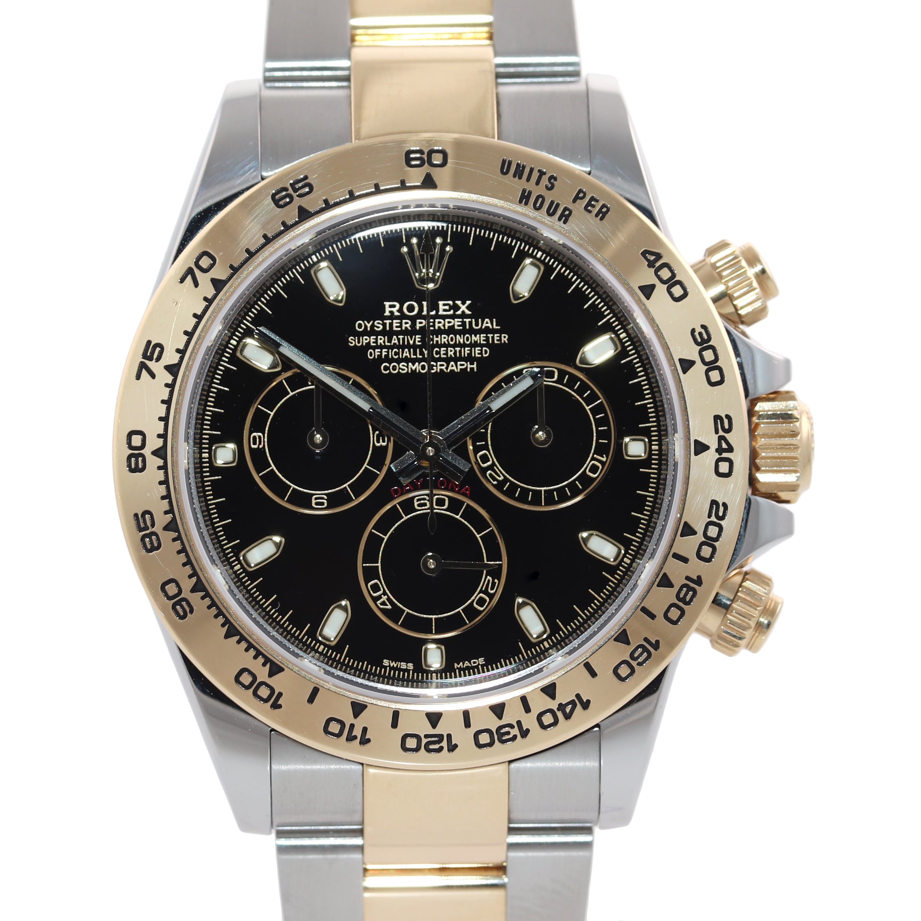 NEW 2020 Rolex Daytona Cosmograph 116503 Black Two Tone 18k Yellow Gold Watch