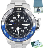 2019 Ball Limited Edition AreoGMT II DG2018 Blue Black Stainless GMT Date Watch