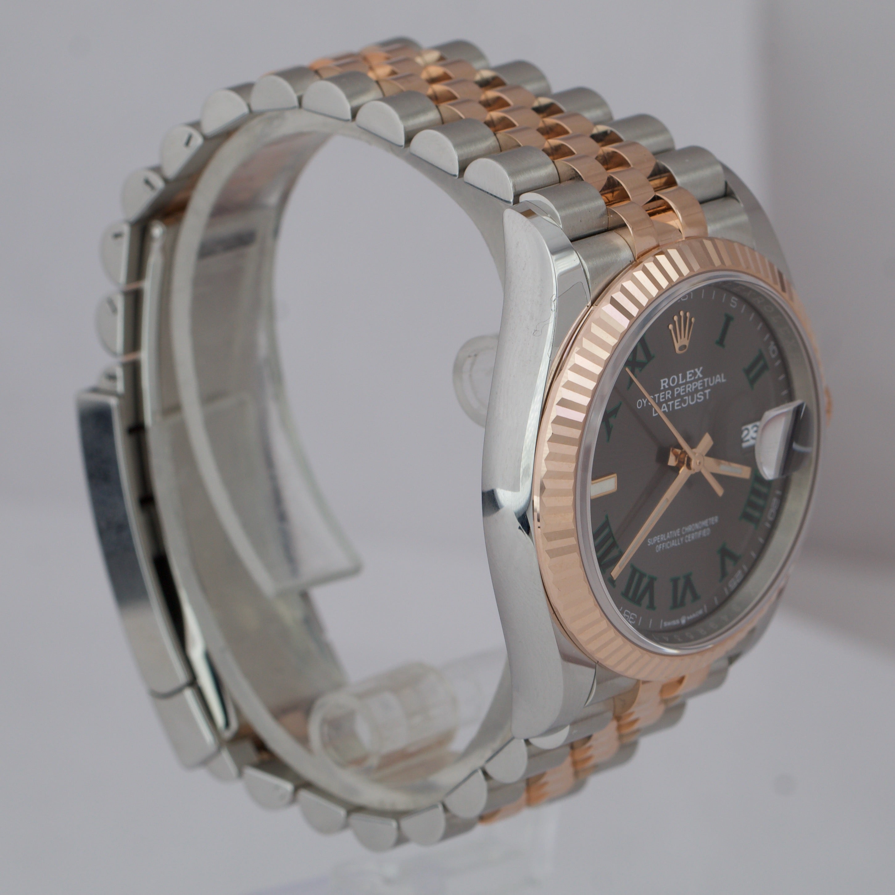 NEW FEB 2022 Rolex DateJust 36mm 18K Two-Tone Rose Gold WIMBLEDON Watch 126231