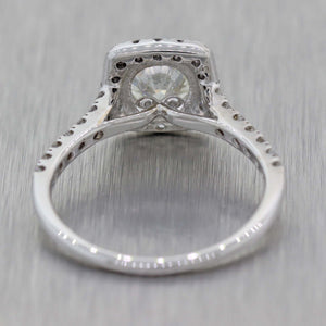 Round 1.15ct I SI2 EGL 14k White Gold Halo 1.65ctw Diamond Halo Engagement Ring