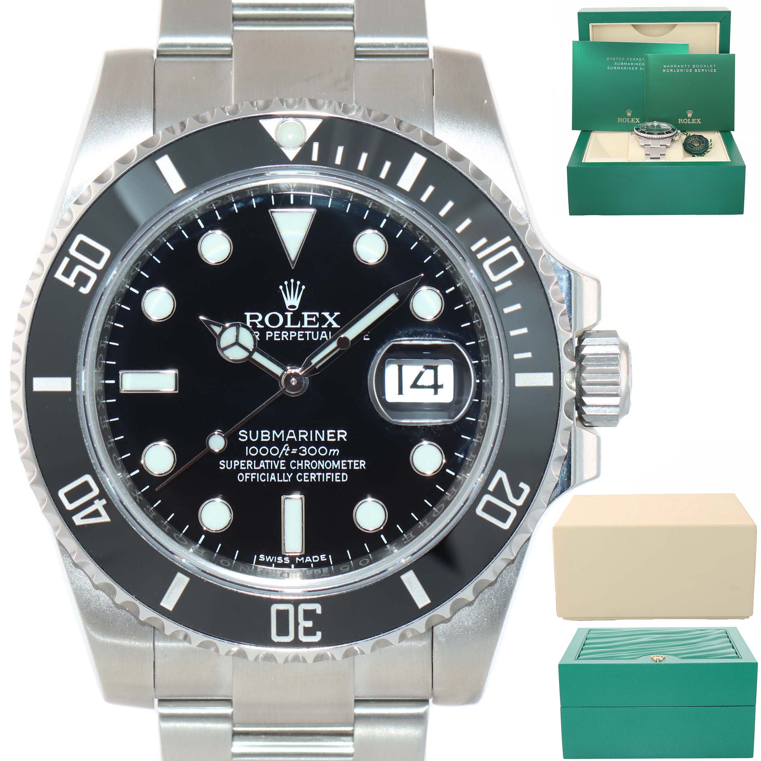 MINT 2020 Rolex Submariner Date 116610 Steel Black Ceramic Bezel 40mm Watch Box