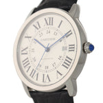 Cartier Ronde Solo Steel 3517 42mm XL Automatic Date Silver Roman Watch Papers