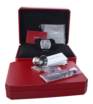 PAPERS NEW 2020 Cartier Santos SKELETON 40mm Manual Steel Watch Box