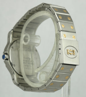Cartier Santos De-Cartier Two-Tone Steel 18k Gold Date 29mm Quartz Watch 187902