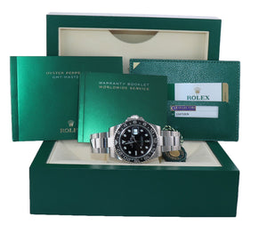 2017 PAPERS Rolex GMT Master 116710 Steel Ceramic 40mm Black Watch Box