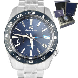 NEW Grand Seiko Spring Drive "Sport" SBGE255 Stainless Steel Blue 40.5 mm Watch
